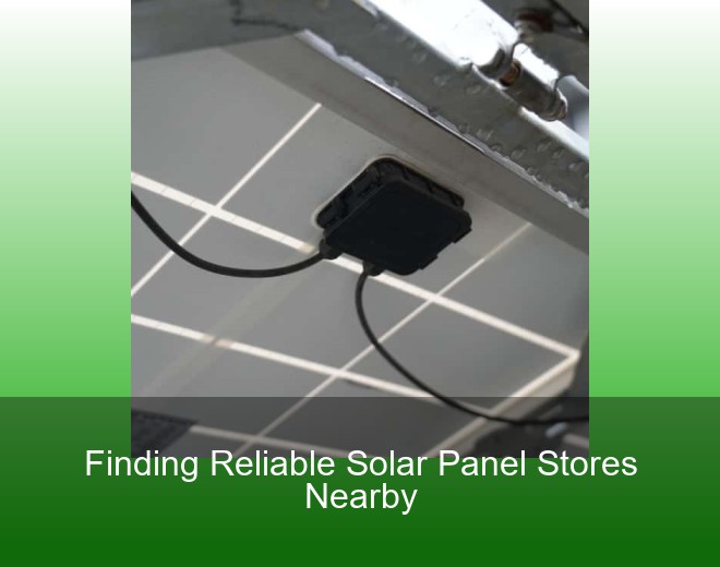 Finding Reliable Solar Panel Stores Nearby